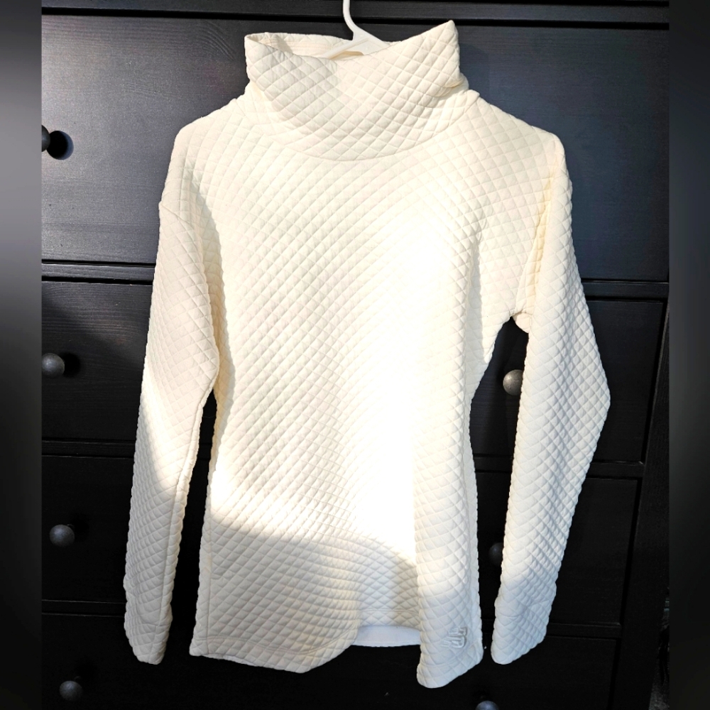 New Balance Women's quilted mock neck tunic sweatshirt